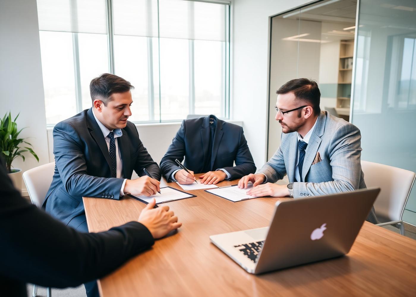 Investors and bankers signing a financing agreement in Almaty