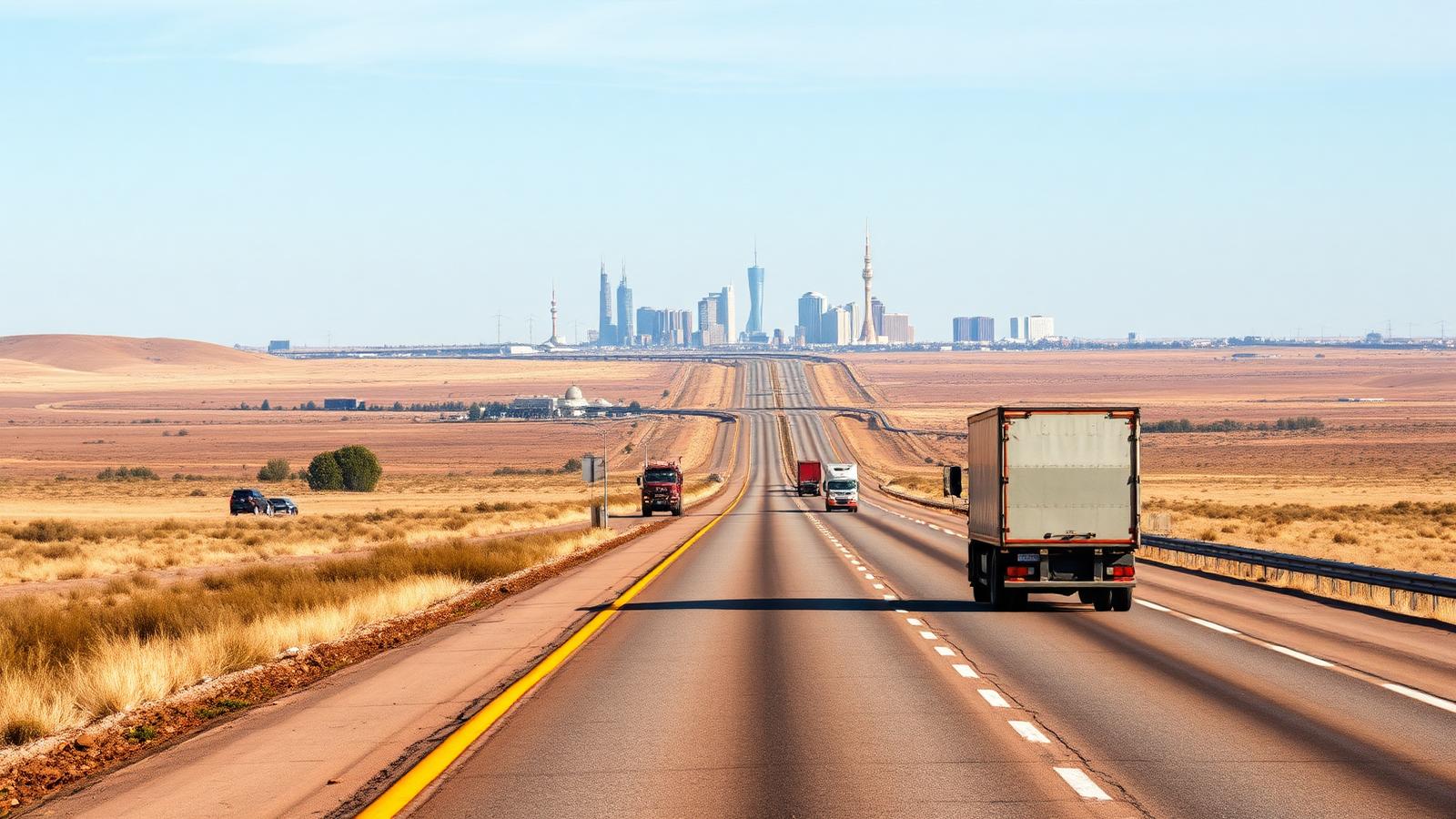 Highway to Astana near PIZ Koyandy